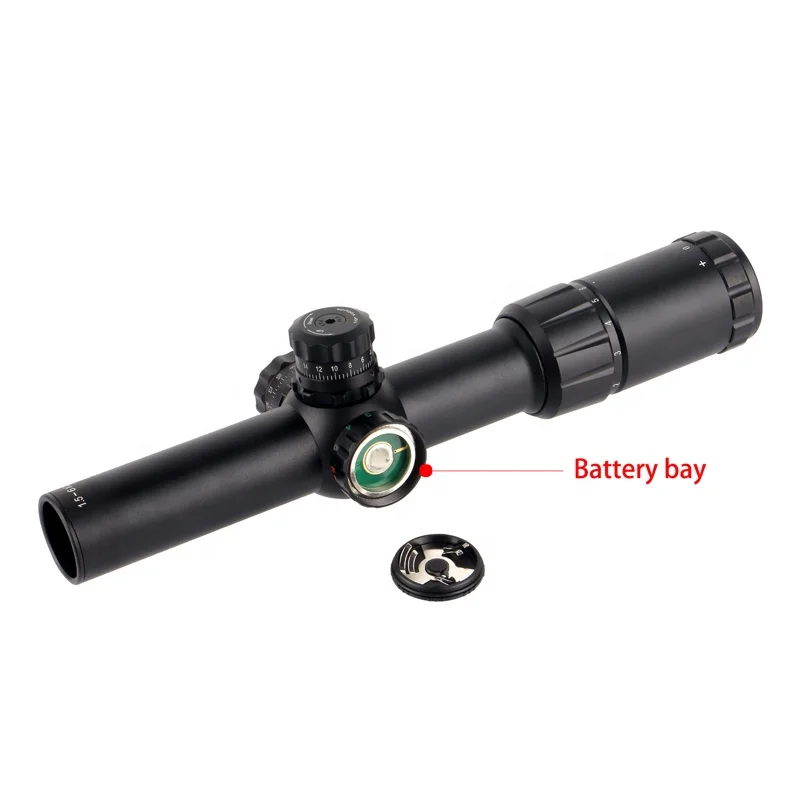 Уличный противоударный Тактический телескопический прицел 800 г с подсветкой 1 5-6x24E красный зеленый средний звон IP67 водонепроницаемый охотничий