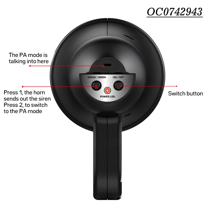 New Arrival Interesting Megaphone Police Plastic Small Horn Toy for Kids