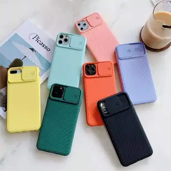 Anti-Scratch Slide camera cover phone Case Shockproof TPU Protect Mobile Phone Accessories for iPhone 11 12 13 14 pro max case