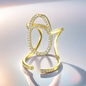 Muxcor Gold Plated Copper Alloy Jewelry Rings Jennie's Same Style Nail Ring Korean Trendy and Unique Unistella Style