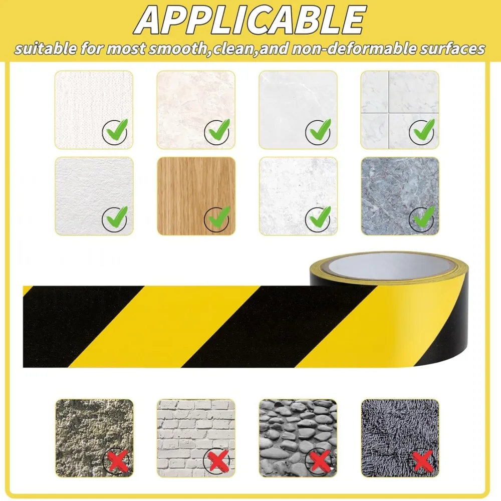 Rubber Mat Warning Sticker Custom Die Cut Rubber Adhesive Floor Marking Caution Hazard Safety ...