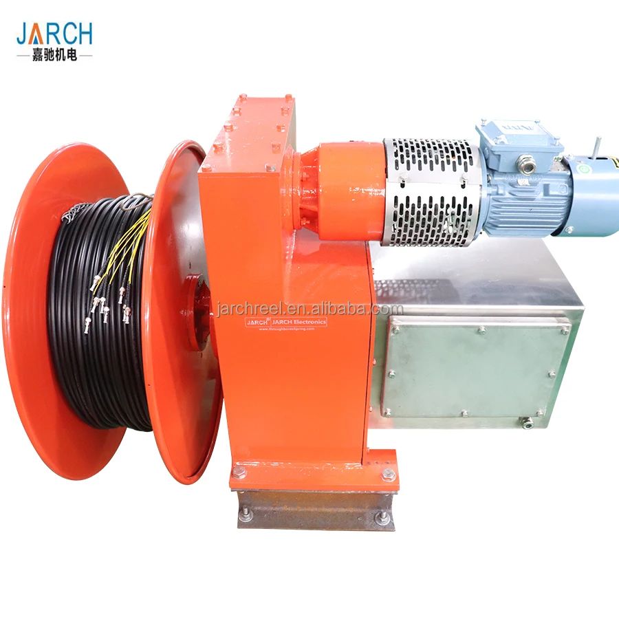 200m Motorized Chain Hoist Cable Reel For Girder Overhead Crane Hose