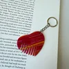 3 boucles argentées-rouge
