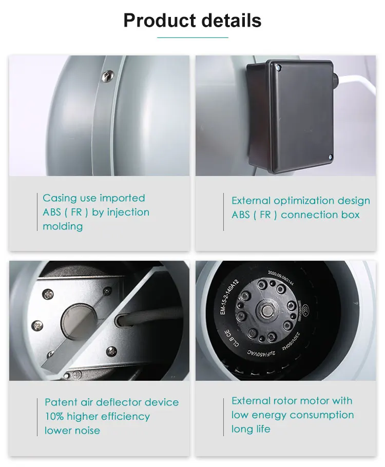 Air Duct Fan, 100mm, 150mm, 200mm, 250mm - detail 12