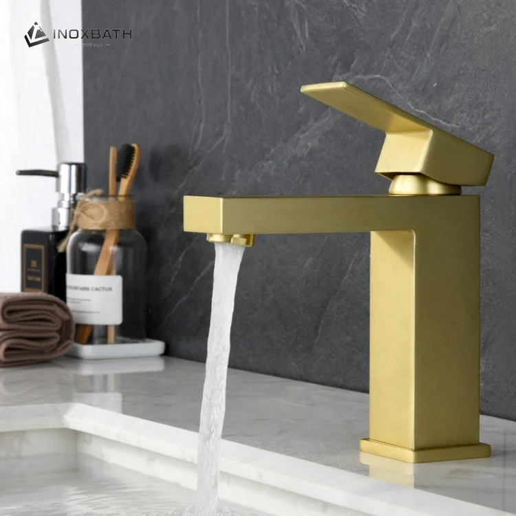 INOXBATH Single Handle One Hole Waterfall Mixer Stainless Steel Sink UPC Faucet  Tap Bathroom Face Wash CUPC Basin Faucet