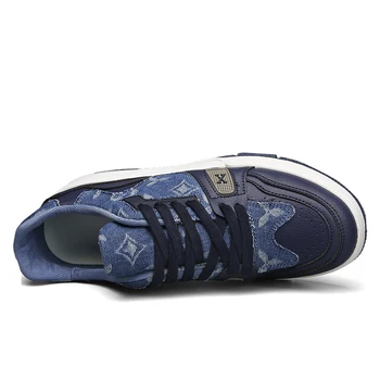 LV Monogram Denim Trainer Sneakers 1A7S51  Sneakers, Sneakers blue, Lv  sneakers mens