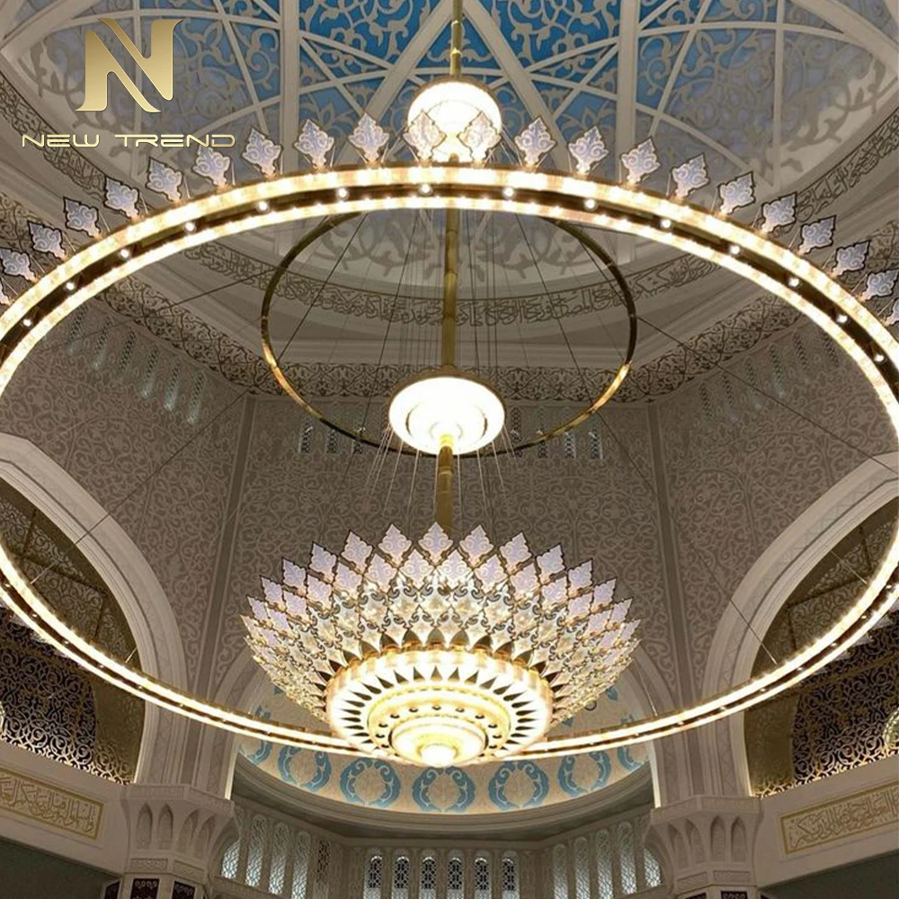 cpl-010 Bespoke Grand Mosque Chandelier – Oversized Islamic LED Lighting for Masjid Prayer Hall & Palace