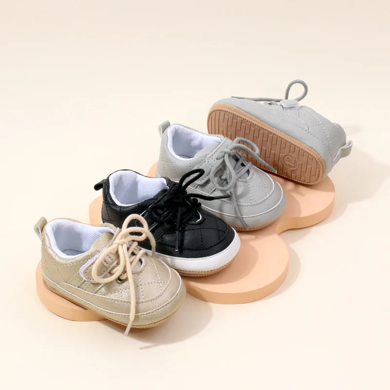 Hot Selling Toddler Baby Sport Shoes Soft TPR Outsole Prewalkers Autumn Season Light Weight Anti-Slip Features for Boys Walking