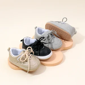Hot Selling Toddler Baby Sport Shoes Soft TPR Outsole Prewalkers Autumn Season Light Weight Anti-Slip Features for Boys Walking