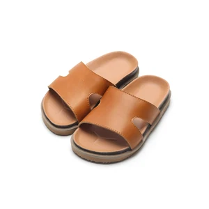Factory Supply Anti-slip Shoes Flexible Rubber Soles Leather Fancy Handmade Lovely Kids Sandals