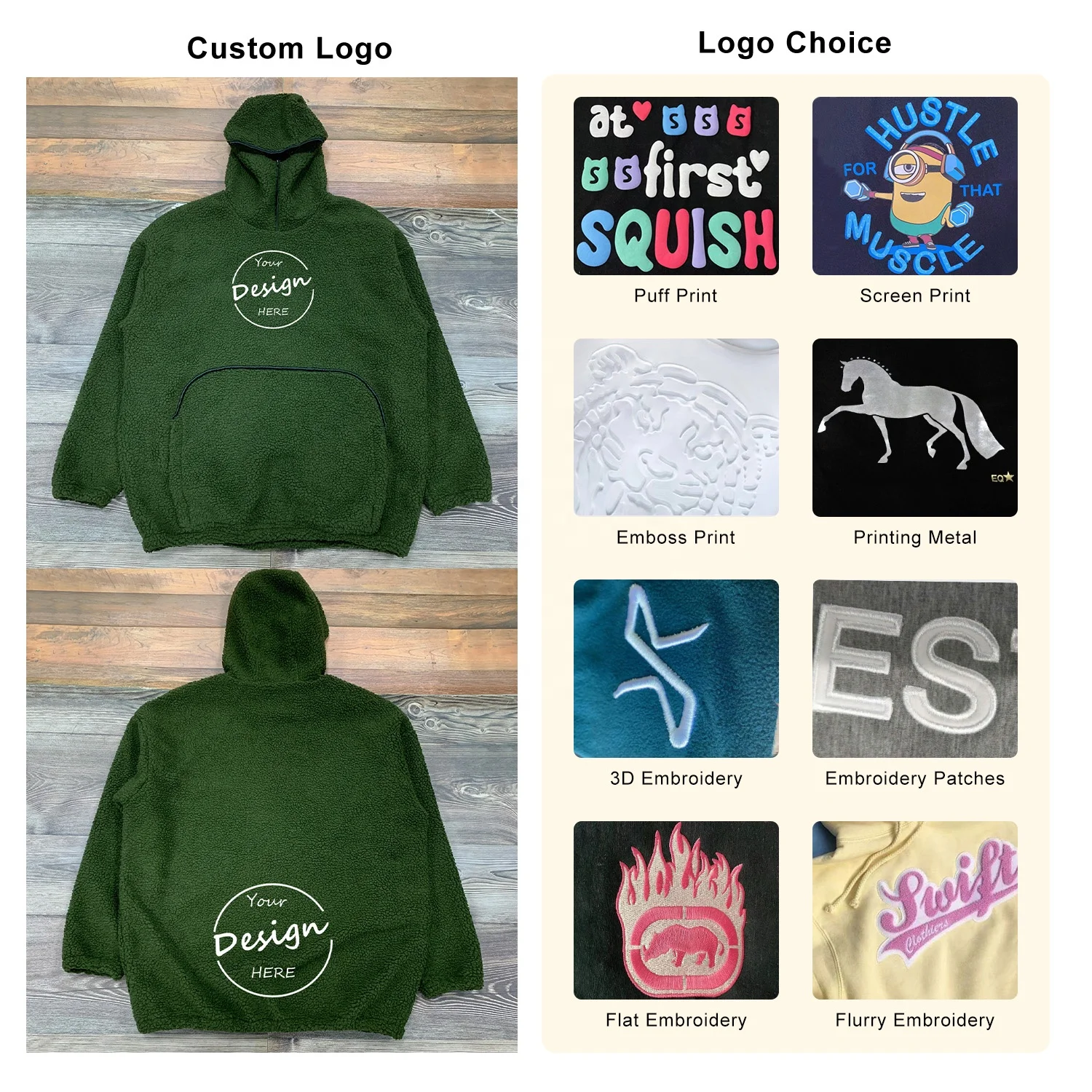 JL121B High Quality Flannel Men’s Hoodies Thick Lamb Wool Warm Pullover Hoodies Men’s Hooded Sweatshirt