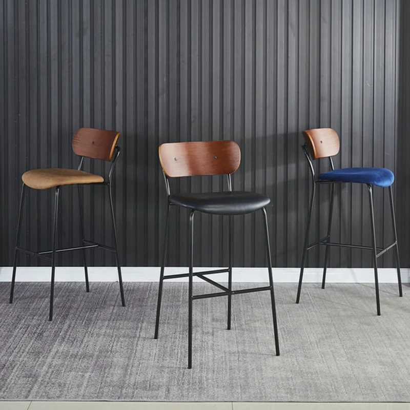 Green bar Stool Modern High Table and Set Acrylic Nail Chaise De Adjustable Velvet Fabric Folding Bar Chair