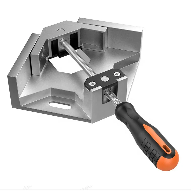 Right Angle Clamp Single Handle 90 Corner Clamp Aluminum Alloy Right Angle Clip Clamp Tool Woodworking Photo Frame Vise Holder