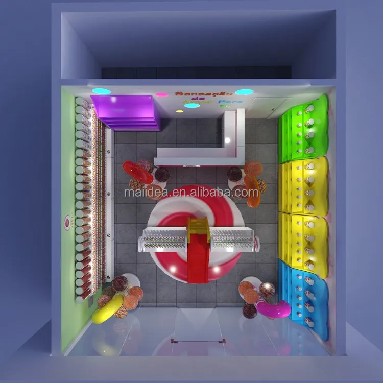 Colorful Candy Shop Display Furniture Interior Design Candy Canes ...