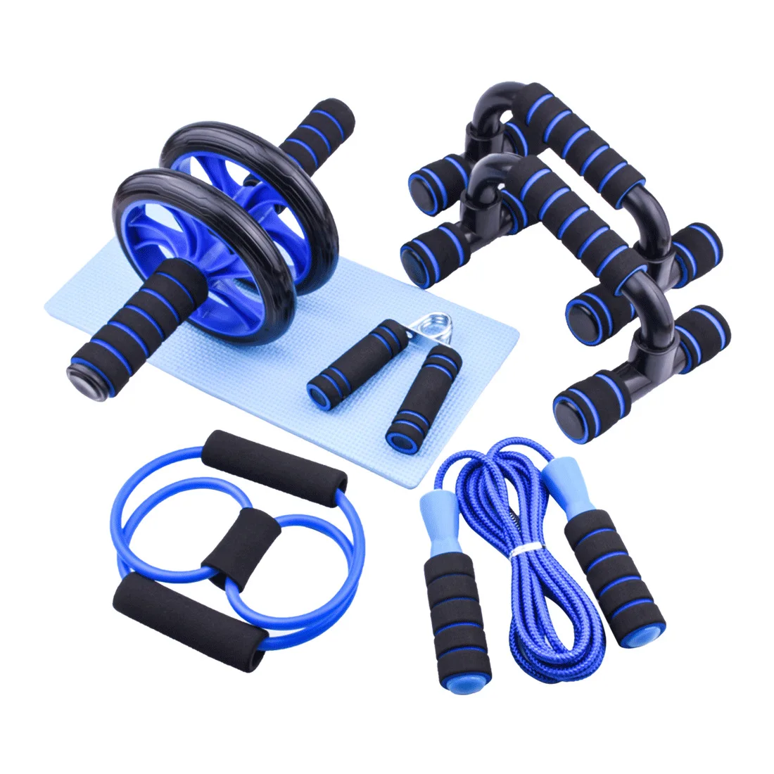 7 шт AB роликовые колеса комплект портативное оборудование для домашнего Тренировка мышц тренажеры комплекты тренажер для колеса