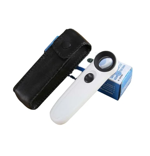 R Map Magnifier Portable LED Lighted Illuminated 40X Magnifier for Reading Maps Jewelry ...