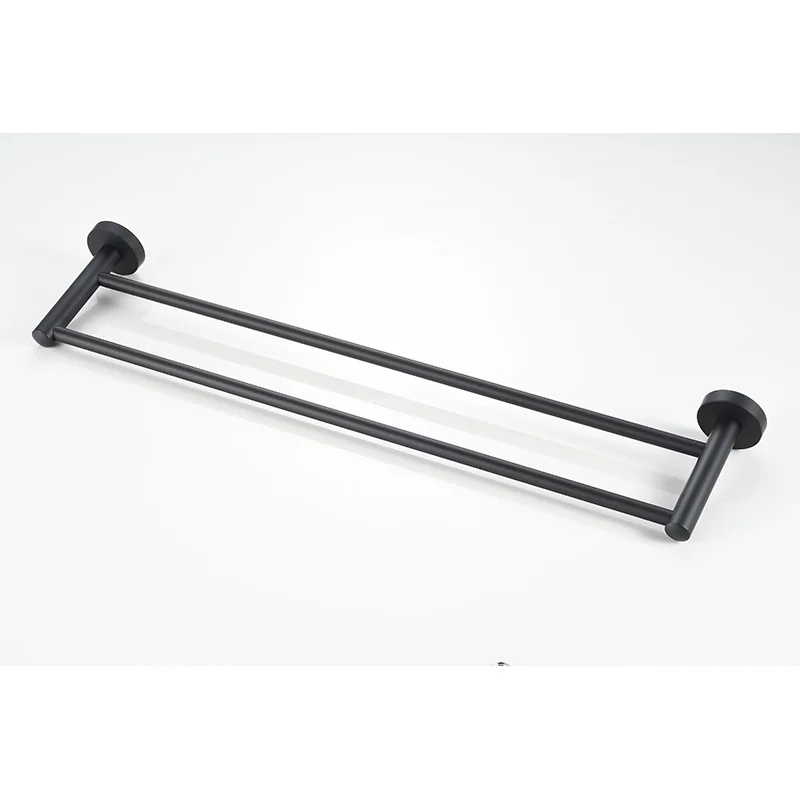 product matte black modern bathroom accessories set wall mounted bathroom towel rack set-5