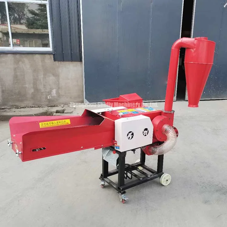 Green Fodder Chopper Forage Peanut Shell Grass Cutting Machine Farm Hay Feed Crusher Silage Grass Grinder Straw Cutter