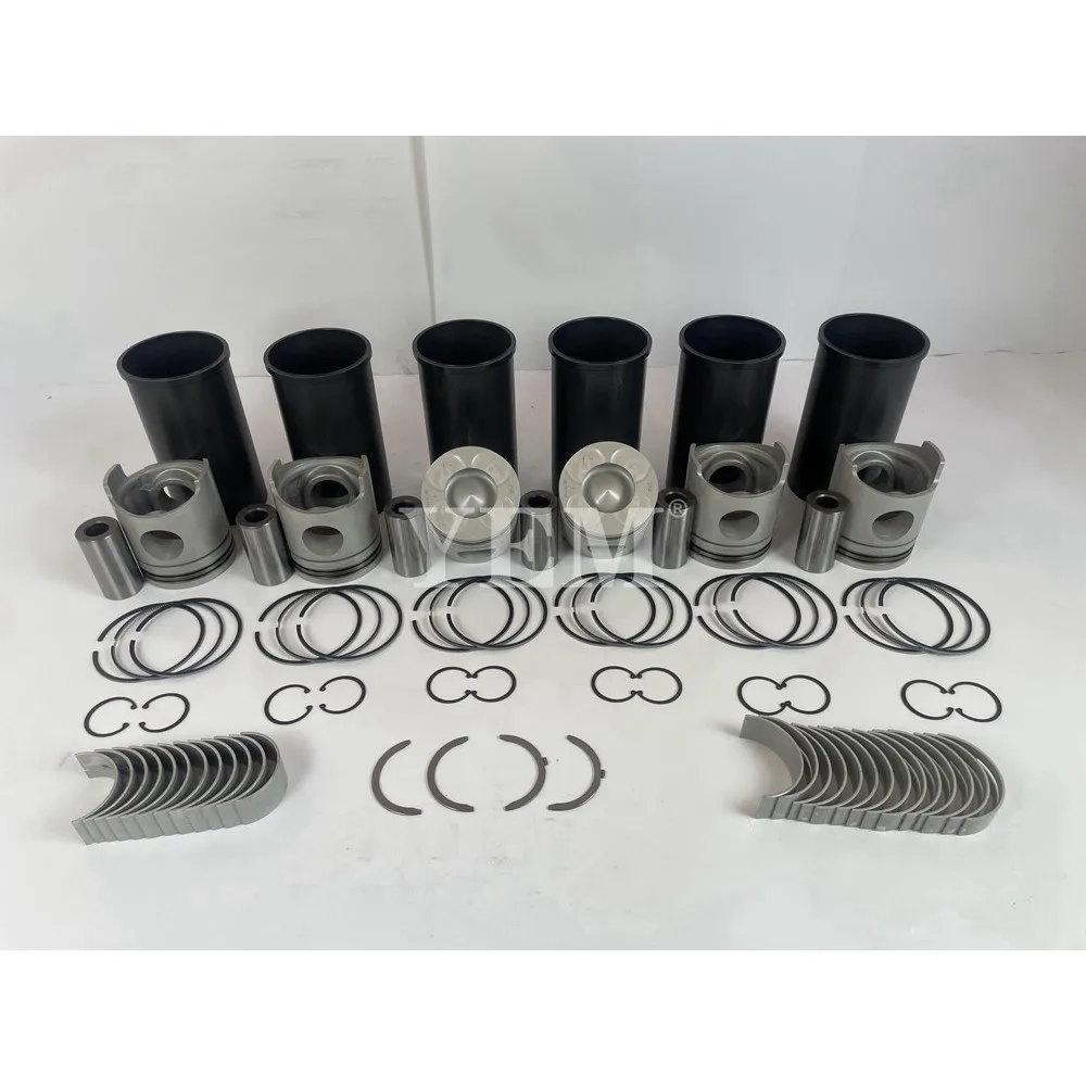 6D40 Overhaul Repair Kit With Piston Rings Liner Bearings for Mitsubishi Engine Tractor Generator Excavator