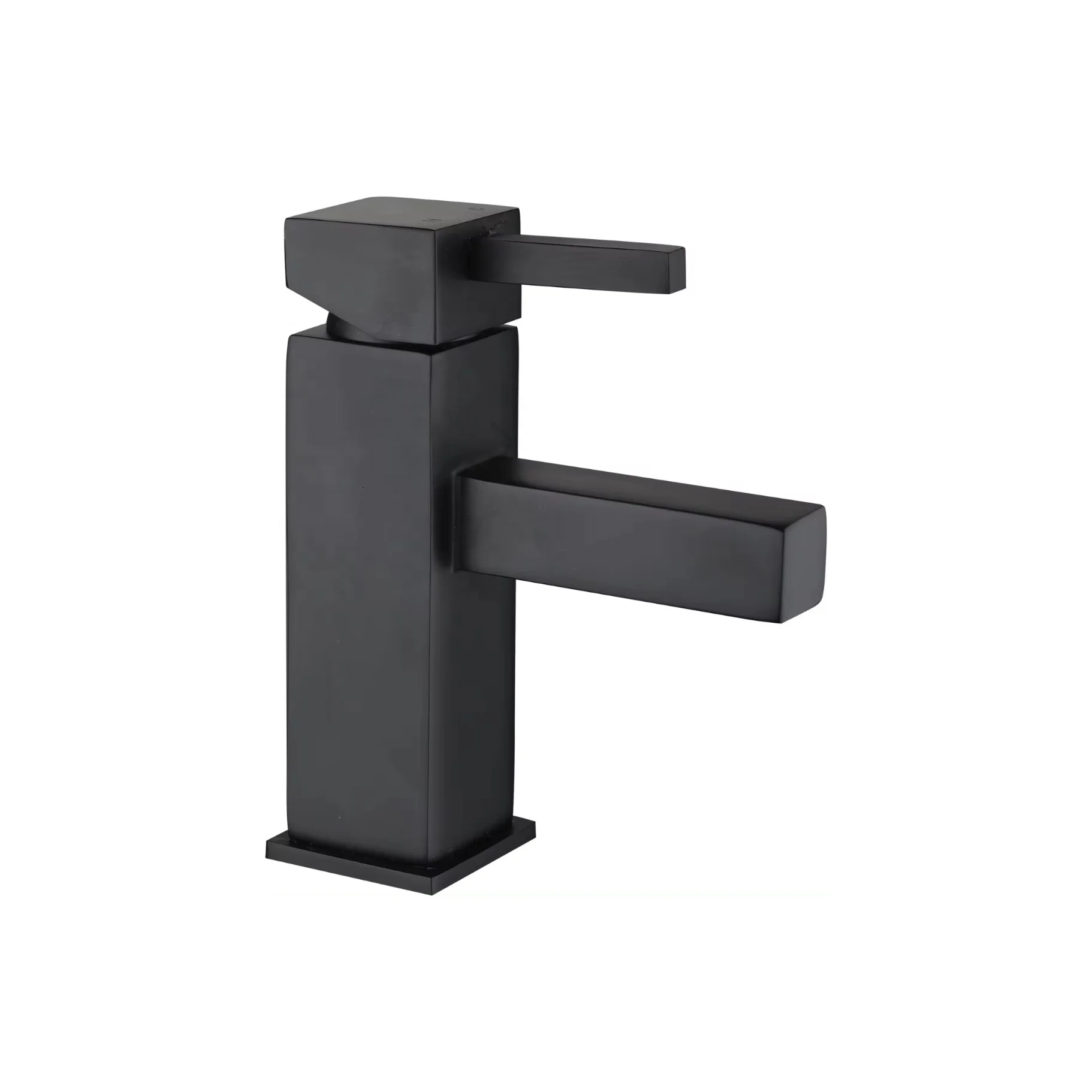 Modern Square Brass Basin Tap - Black  supplier