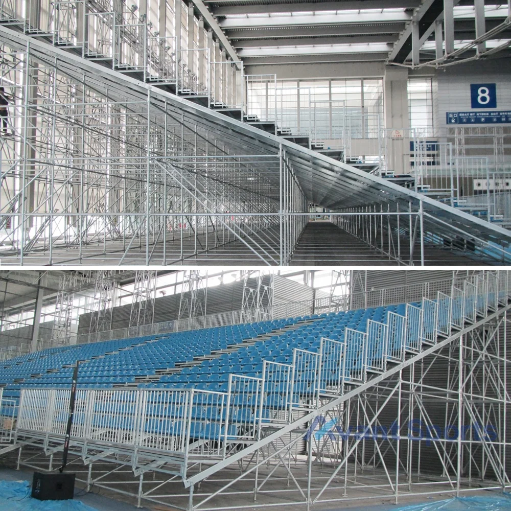 Avant Sports Large Stadium Grandstand System Modular Bleachers Seating Metal Bleacher Dismountable Scaffolding Grandstands Seats