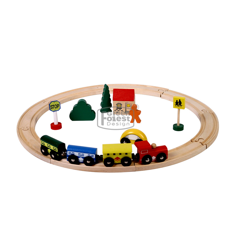 Набор из 24 деревянных треков для обучения детей