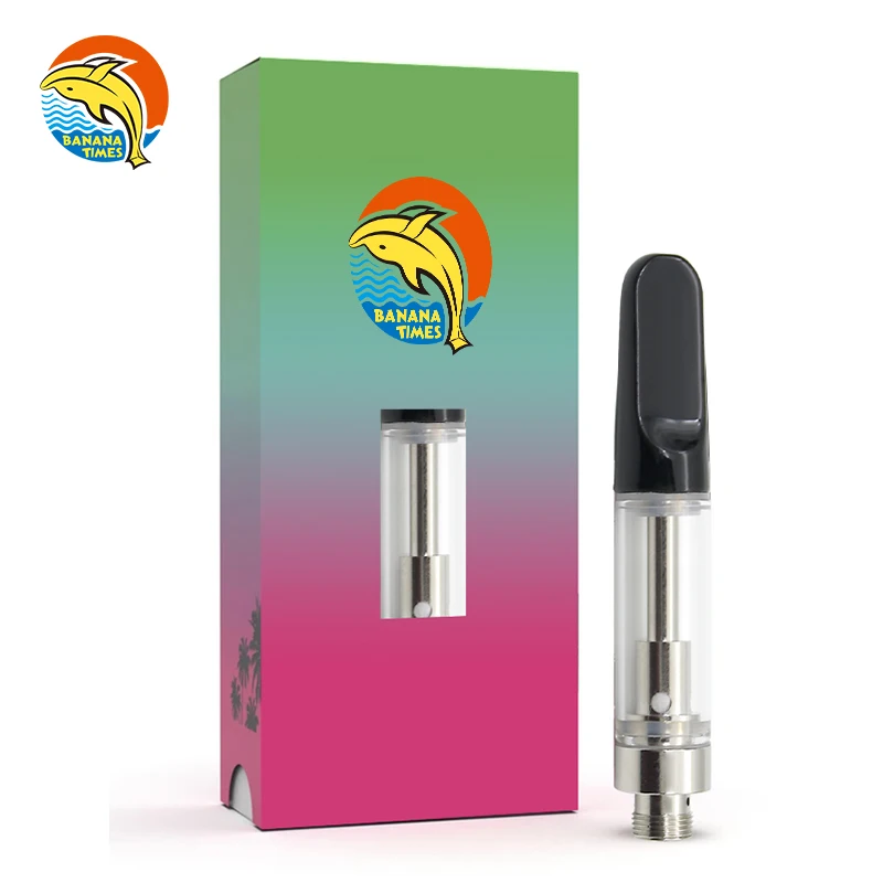 Classic look ceramic/ wooden/ metal tip choice vape cartridge cbd oil C-4 BANANATIMES new 1ml cbd cartridge