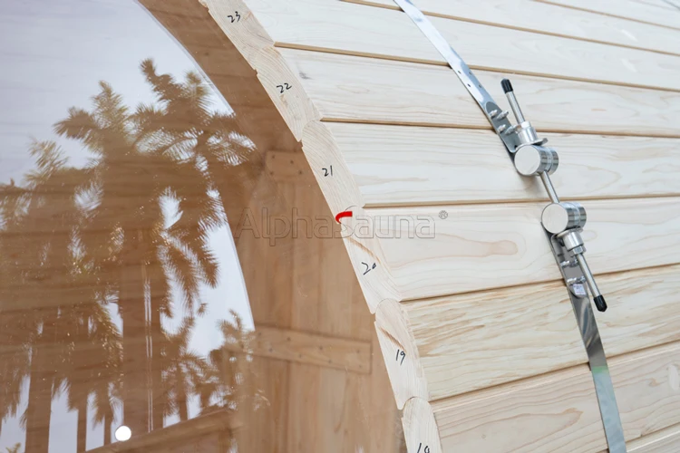 Alphasauna Outdoor Japanese Cypress Barrel Outdoor Sauna Health