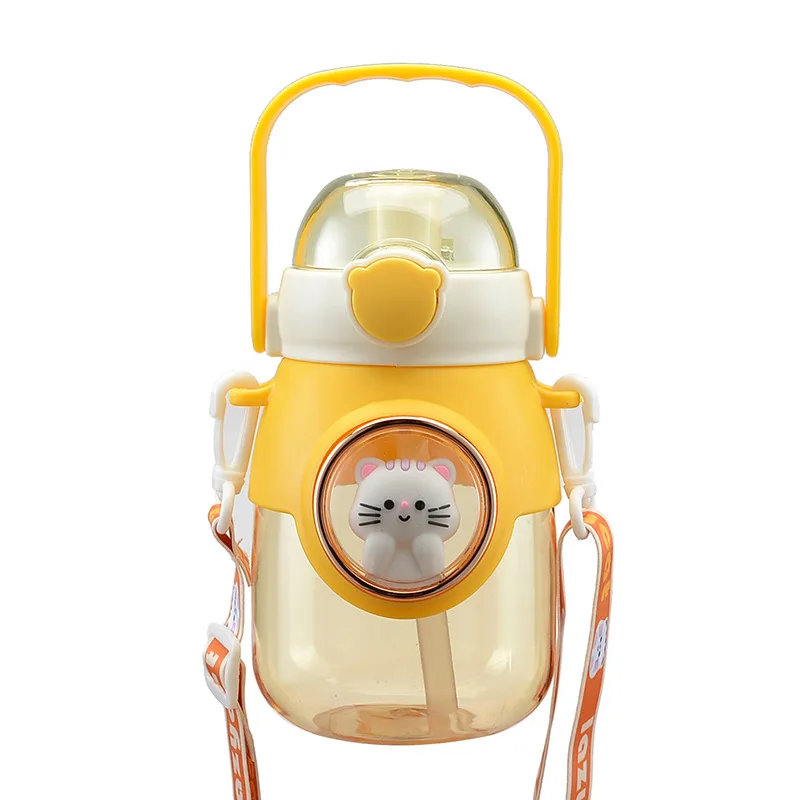 Новый дизайн высокое качество 800 мл детские бутылки для воды с соломой и