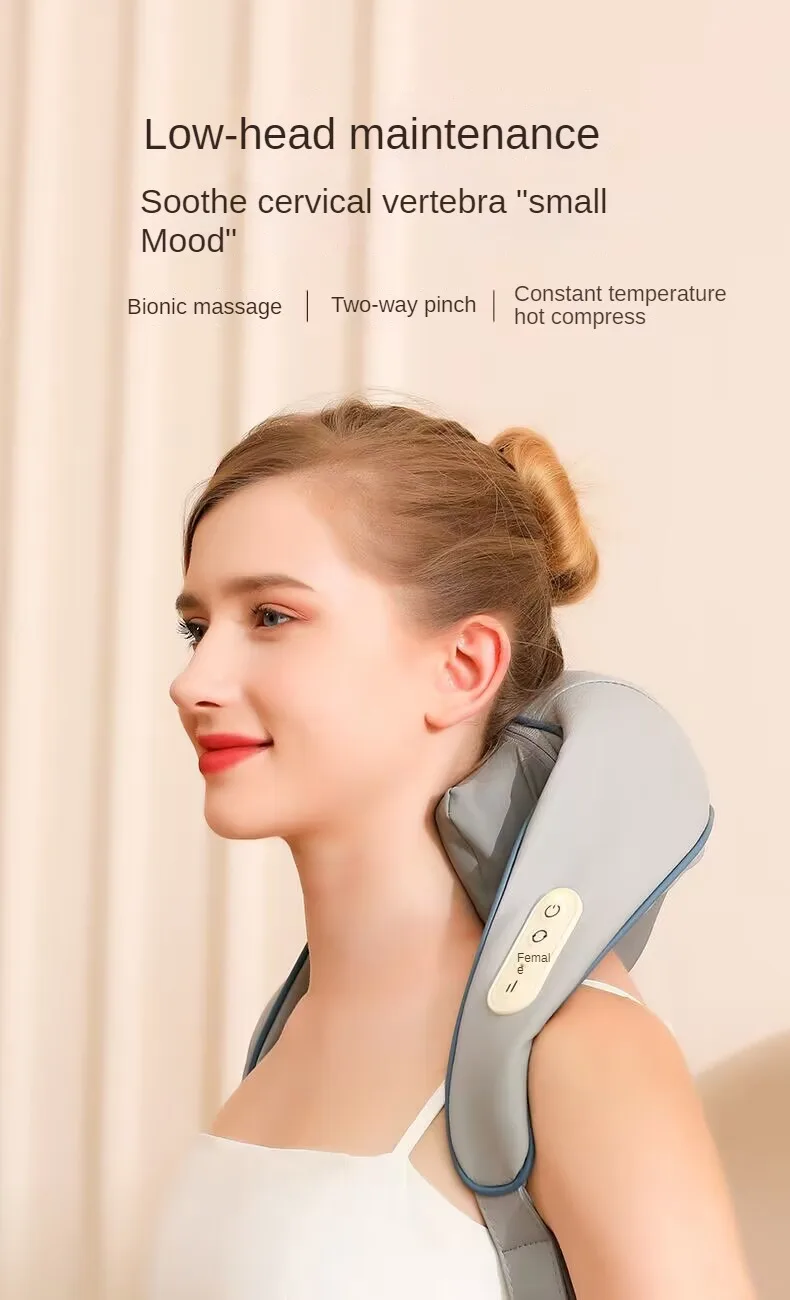 New Upgraded Kneading Technique Portable Smart Electric Deep Shiatsu ...