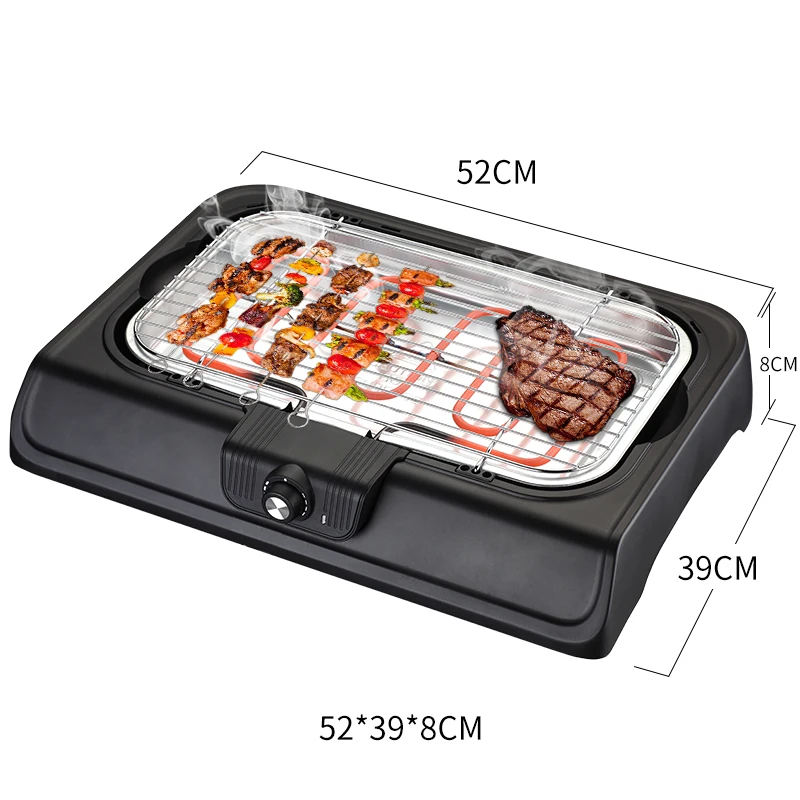 Portable Barbecue Easily Cleaned Electrical Senza Fumo Smokeless Bbq