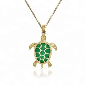 Fashion Minimalist Turtle Pendant Brass Necklace Pendant Turtle Custom