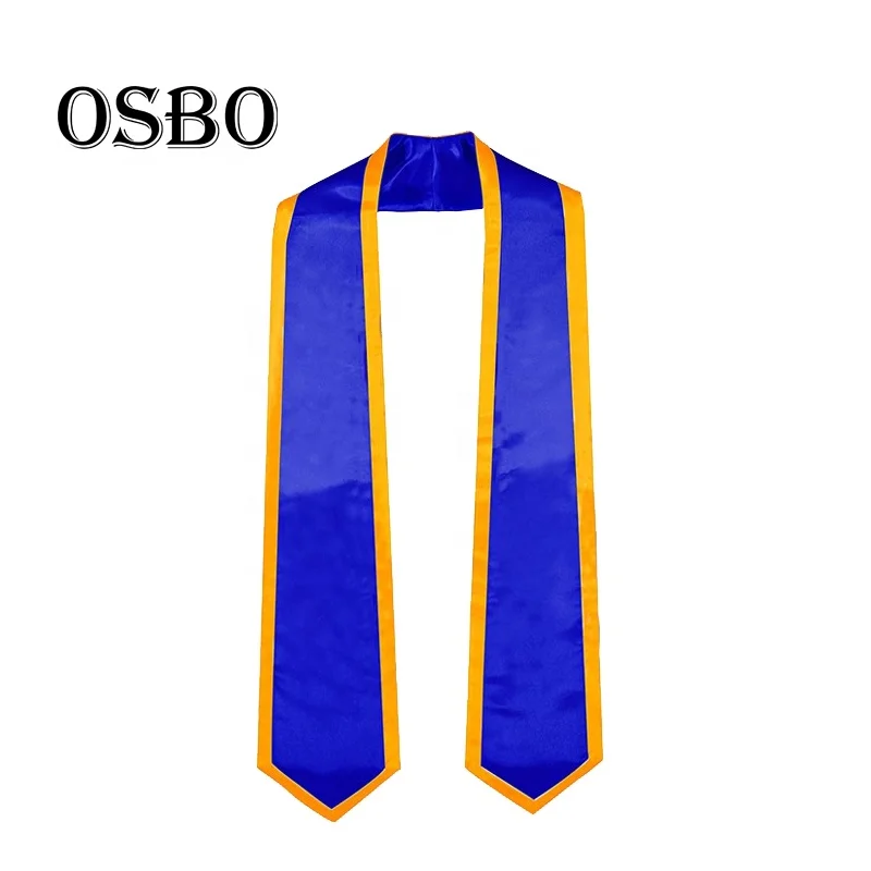 Custom College University Custom Graduation Stoles Plain Printed Embroidered Stoles Mix Color