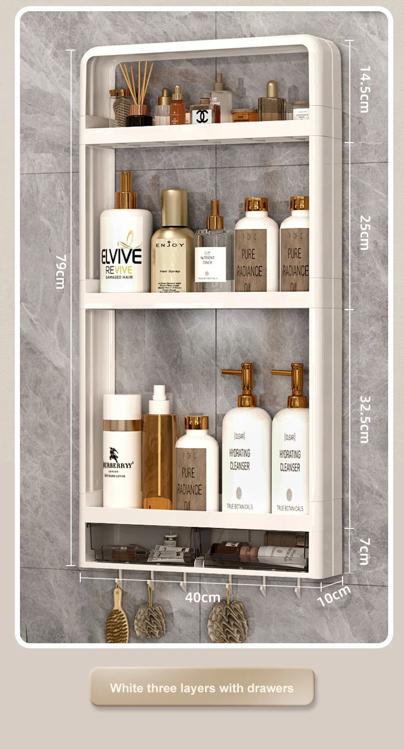 Home Collection Shelf Bathroom Storage Rack Drawer Organizer Rack For