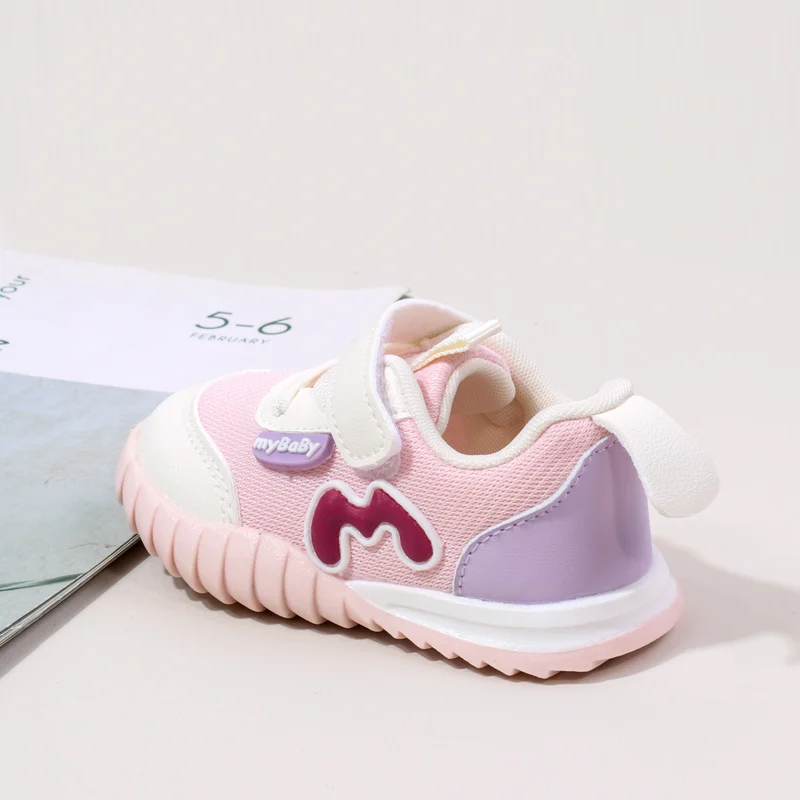 Spring and Autumn Mesh Surface Breathable Children's Shoes Casual White Sneaker details