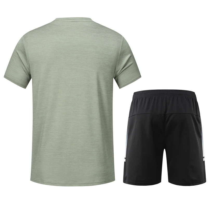 Custom Your Logo  2025 Men Short Sets Two Piece  Set Joggers Running Workout Summer Men Shorts and Shirt Set Man Sports Wear