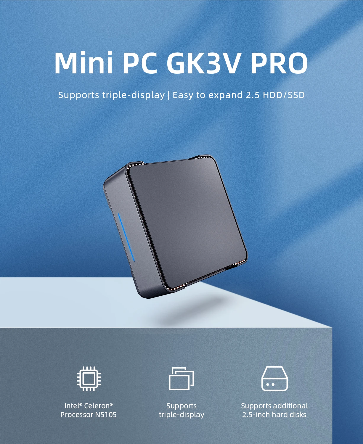 GK3 Pro Mini Computer - Quad Core Intel N5105 Powerhouse GK3 Pro Mini Computer - Quad Core Intel N5105 Powerhouse