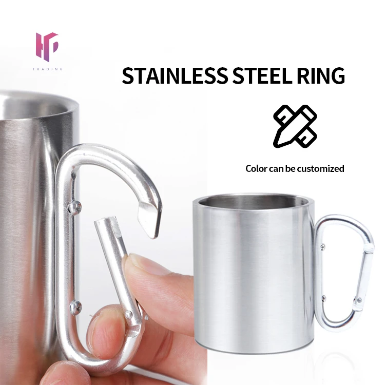 Tasse Inox Mil-Tec Tasse Acier Inoxydable Poignée Pliable 600ml Gobelet Acier Inoxydable 500ml Poignée Pliable