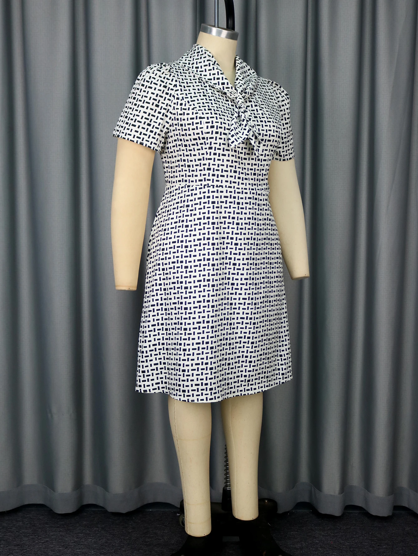 tie neck a line dress Wedding dress Lilibeth