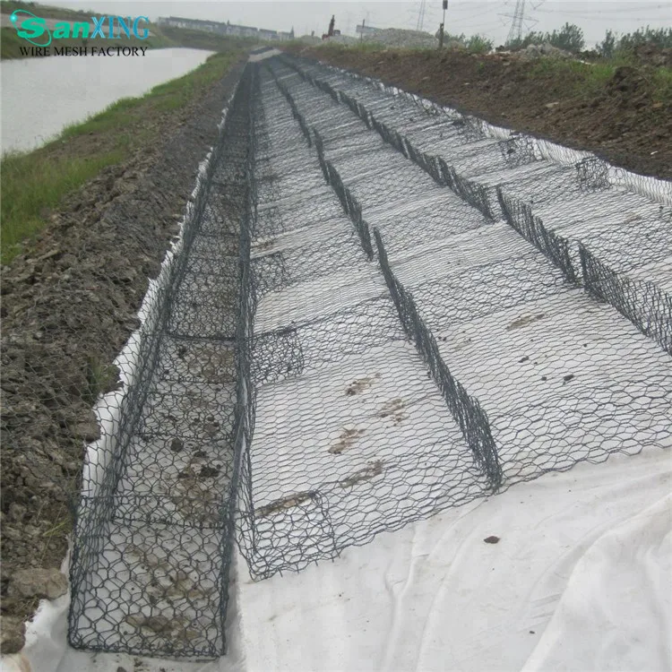 Anping Galvanized Hexagonal Gabion Box 2x1x1m Retaining Wall River Bank ...