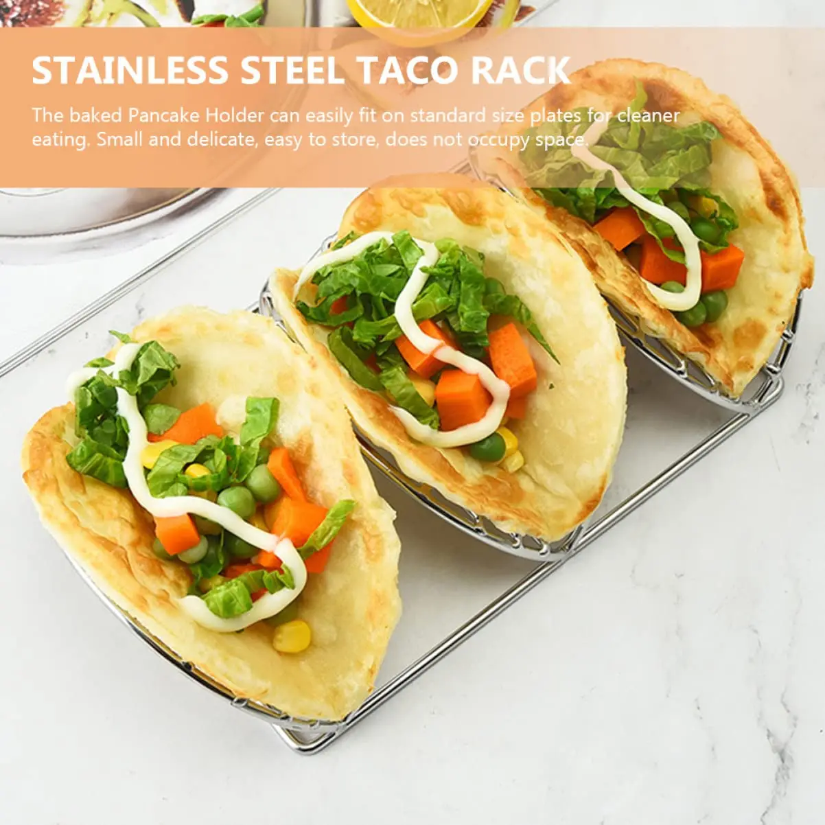 Shell Holder Taco V Shaped Stainless Steel Taco Stand Rack Tray Durable ...