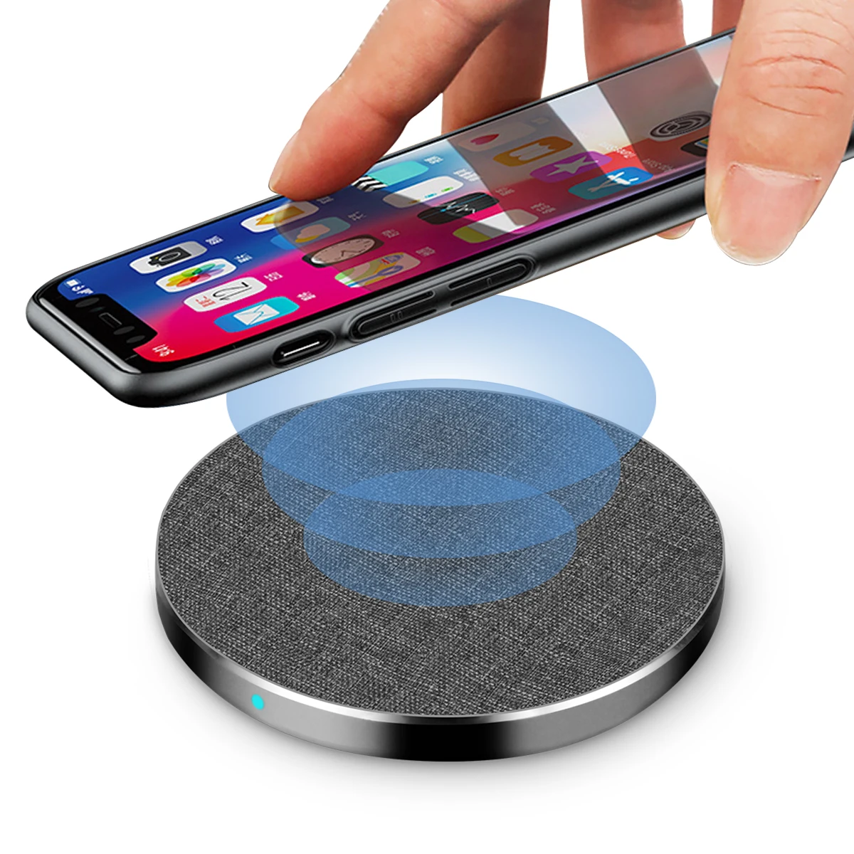 Factory Wholesale Qi Certified 15w Fast Charging Pad Aluminum Alloy Type C  Fabric Wireless Charger For Huawei Samsung Iphone - Buy Wireless Mobile  Phone Charger,Wireless Mobile Charger,Wireless Phone Charger Product on  