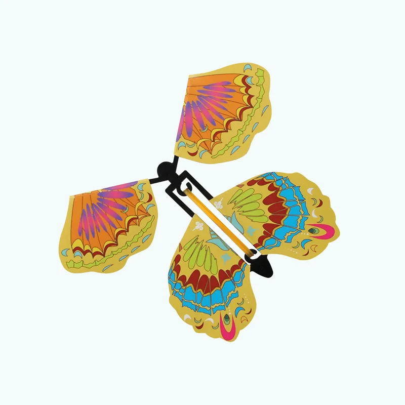 Волшебная резиновая повязка с надписью «Flying in the Book», отличный Сюрприз на день рождения, свадебная открытка, подарок, карточка-бабочка, волшебная игрушка