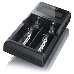 Интеллектуальное зарядное устройство USB с 2 слотами для литий-ионной батареи 18650