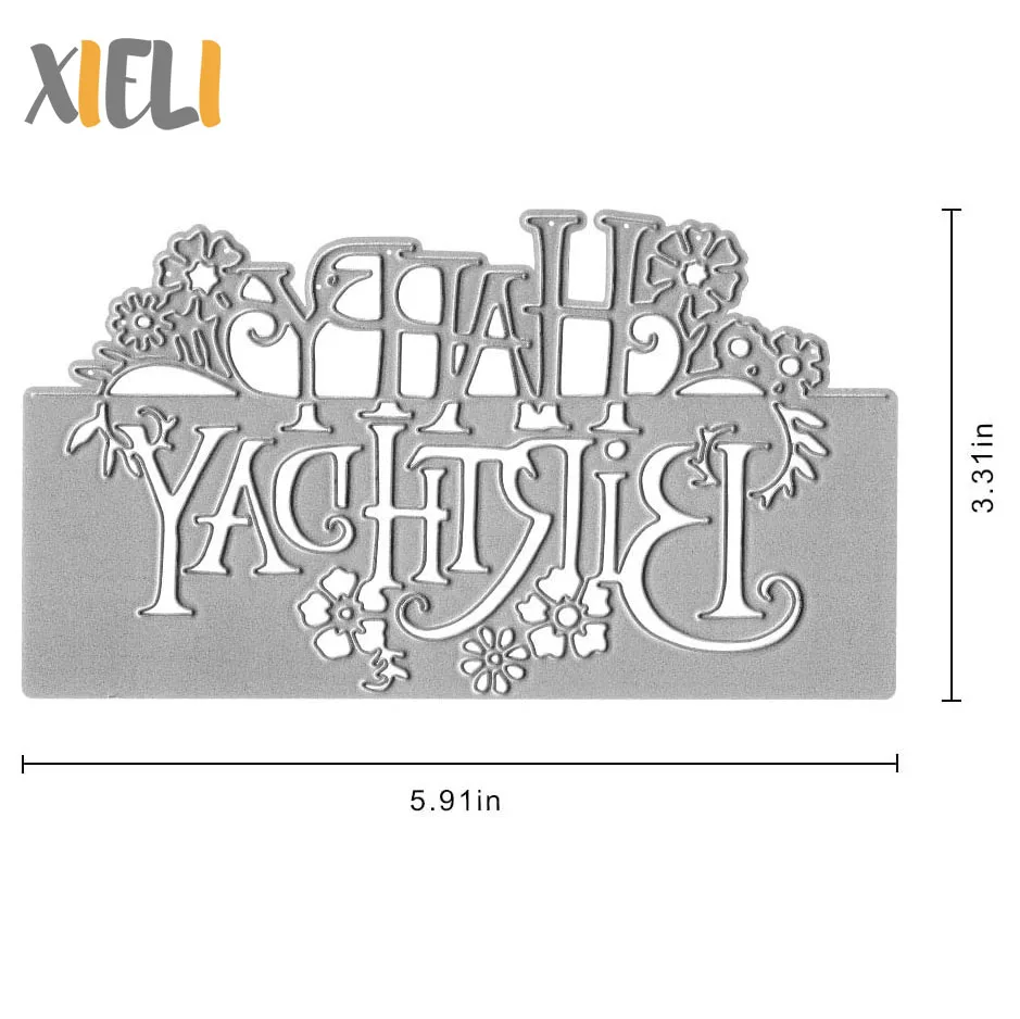 Crafts Card Making Stencil Embossing Tool Dies Metal Birthday Lace Edge Border Cutting Dies