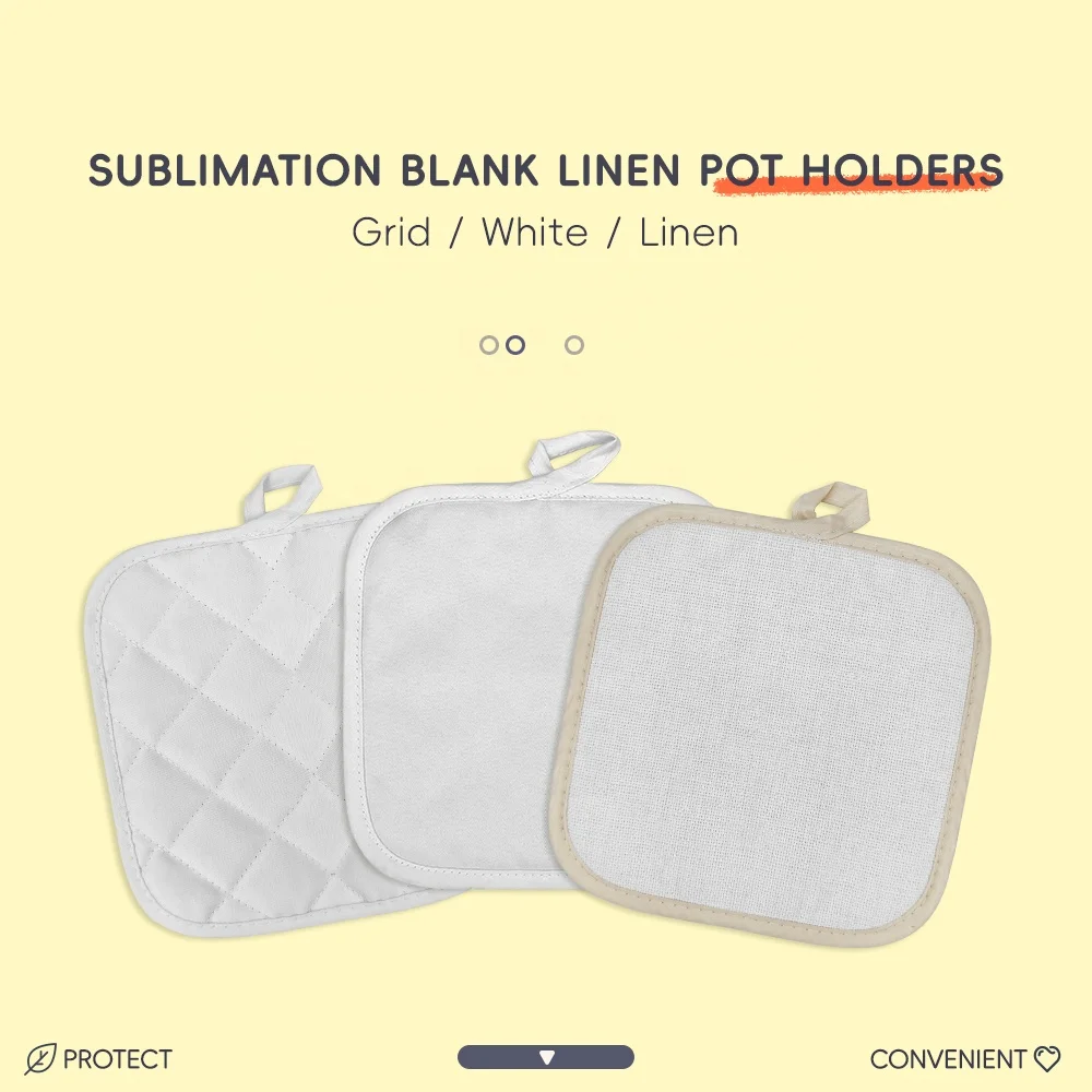 Prosub 8 Inch Linen Sublimation Pot Holder Blank Customized Logo