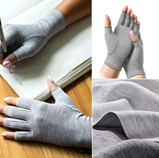 Joint Fingerless New Bamboo Arthritis Compression Gloves Hand Wrist Support Joint Pain Relief