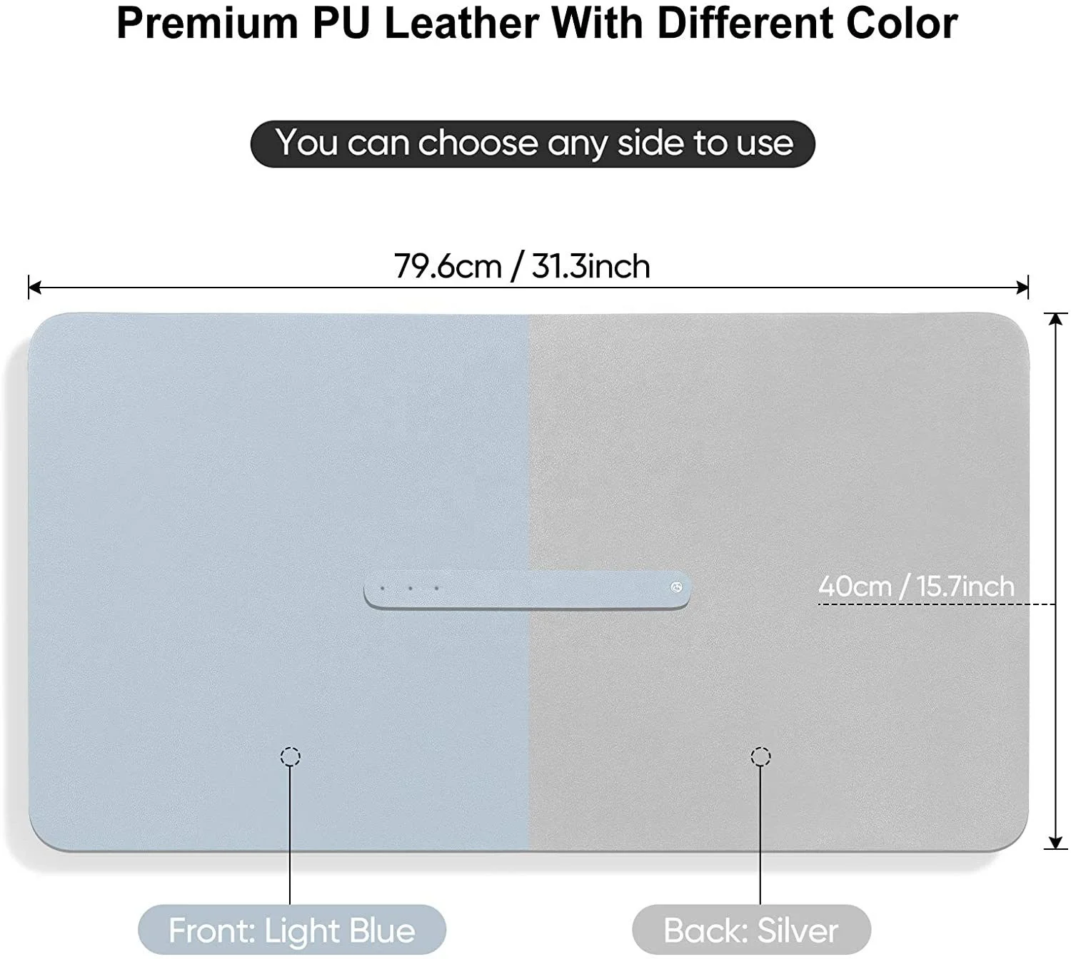 Dual Side Waterproof PU Leather Mouse Pad Large Desk Protector Sublimation Printed Desk Pad PC Table Mat for Office or Home Gift
