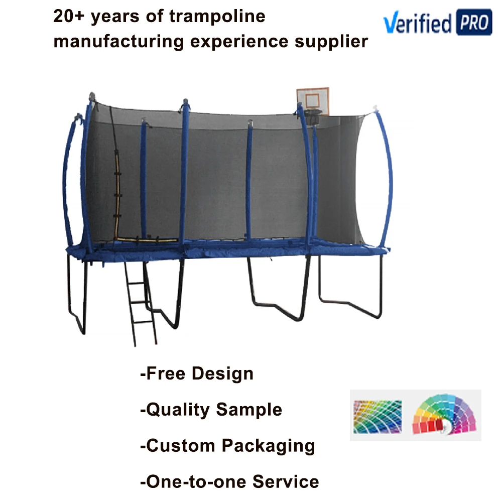 JIngyi Unisex Kids Outdoor Fitness Rectangular Trampoline Hotsale 10*15ft Gymnastic Fitness Trampoline