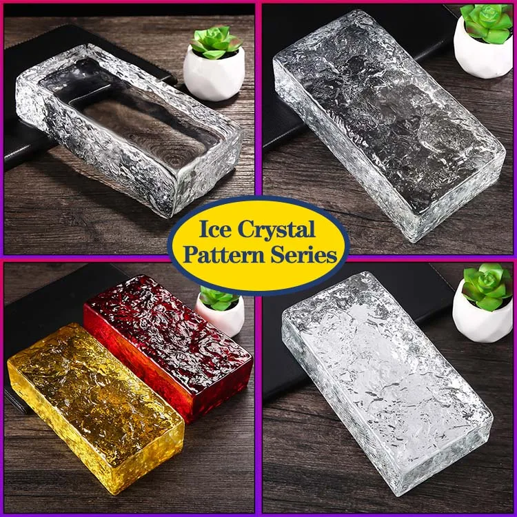 Blocchi di vetro da costruzione in vetro colorato resistente